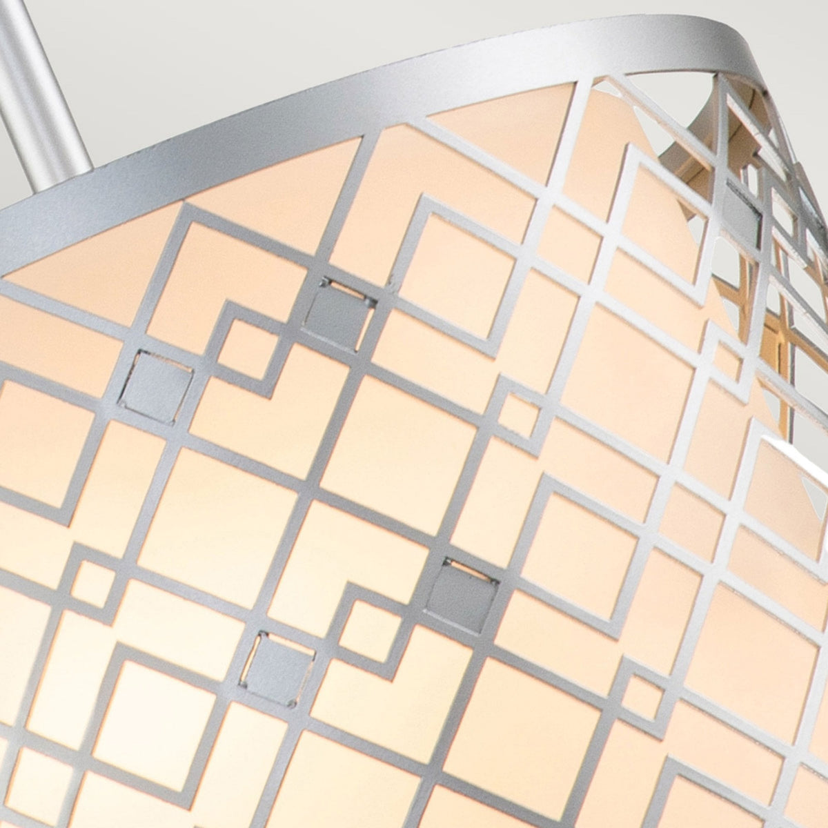 Ziggy Small Duo Mount Pendant or Semi Flush in Silver with White Opal Glass Diffuser