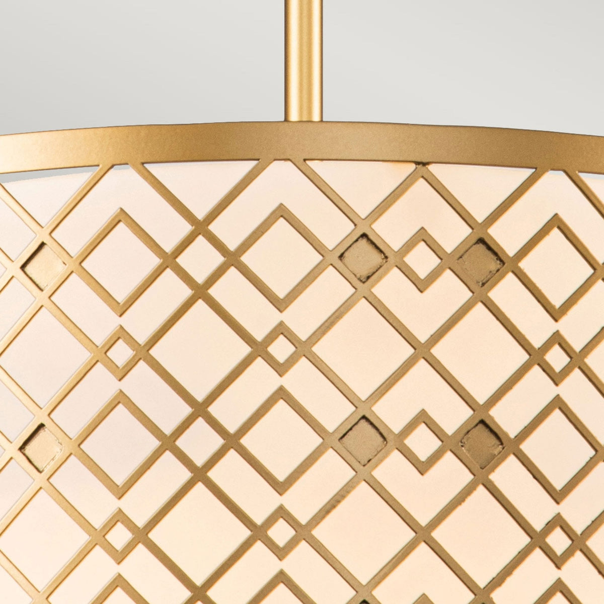 Ziggy Medium Duo Mount Pendant or Semi Flush in Gold with White Opal Glass Diffuser