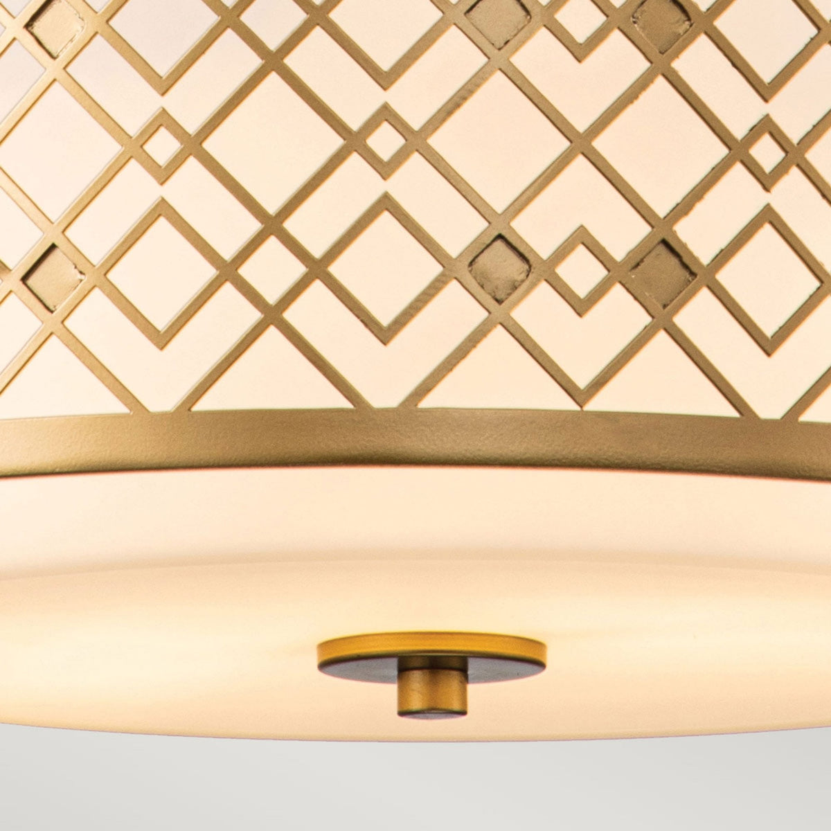 Ziggy Medium Duo Mount Pendant or Semi Flush in Gold with White Opal Glass Diffuser