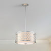 Ziggy Medium Duo Mount Pendant or Semi Flush in Silver with White Opal Glass Diffuser