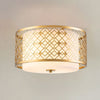 Ziggy Medium Flush in Gold with White Opal Glass Diffuser