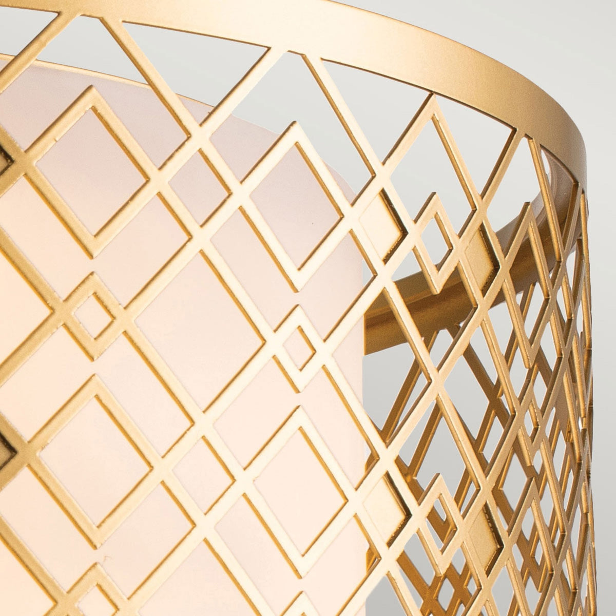 Ziggy Medium Flush in Gold with White Opal Glass Diffuser