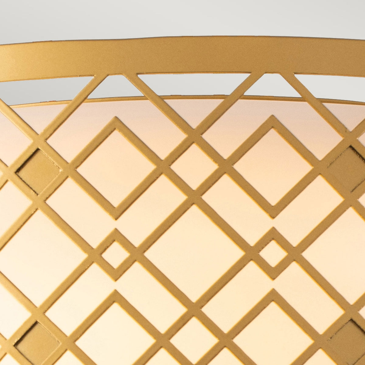 Ziggy Medium Flush in Gold with White Opal Glass Diffuser