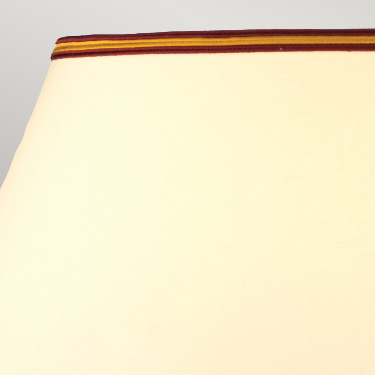 Majin Porcelain Table Lamp in Oxblood Red with Cream Shade