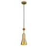 Etoile Small Pendant in Aged Brass and Gold Leaf