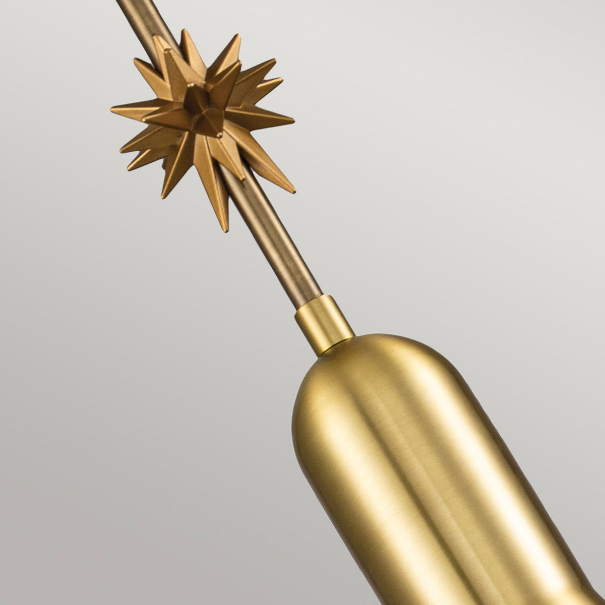 Etoile Small Pendant in Aged Brass and Gold Leaf