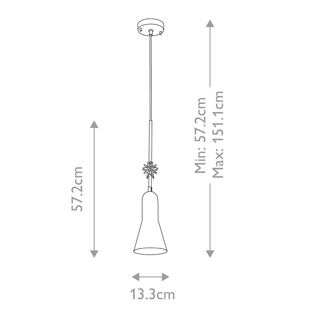 Etoile Small Pendant in Aged Brass and Gold Leaf