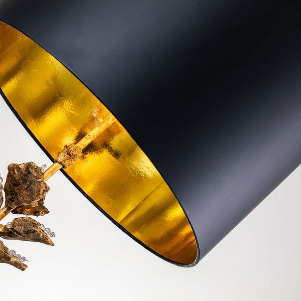 Camilia Table Lamp in Antique Gold and Black