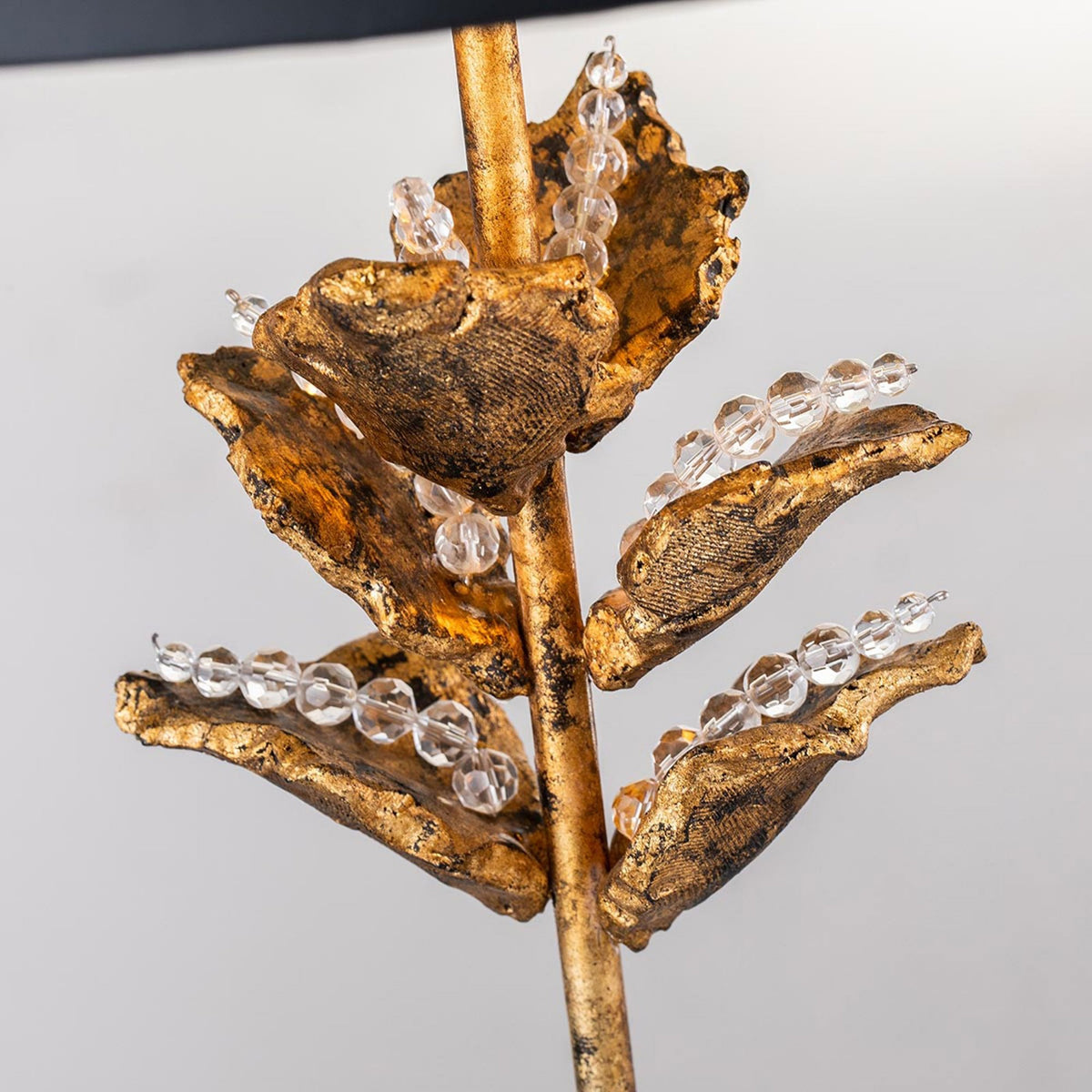 Camilia Table Lamp in Antique Gold and Black