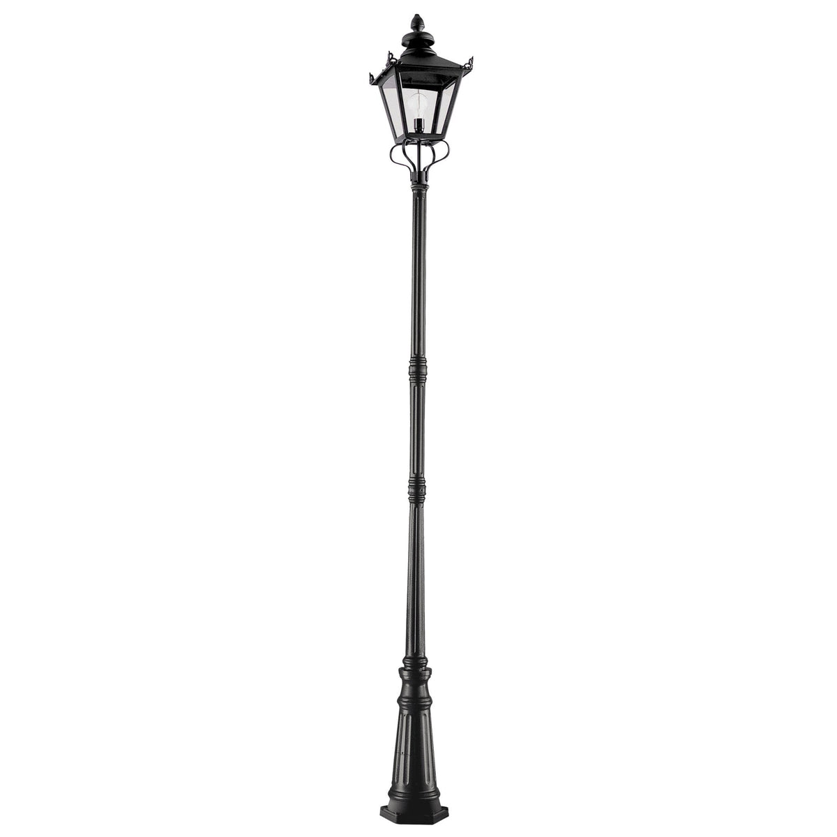 Grampian Lamp Post Victorian Style Lantern in Black