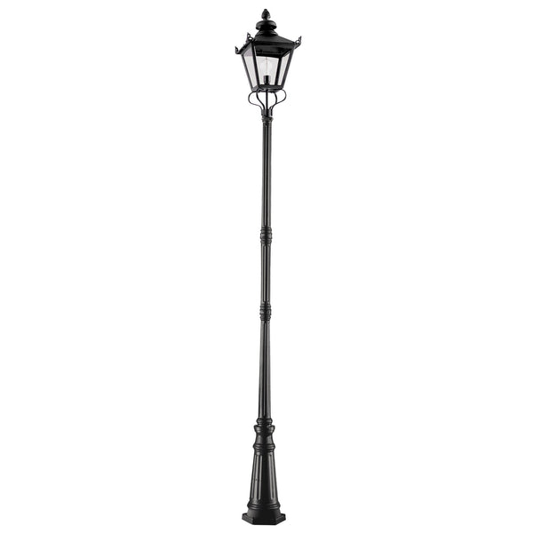 Grampian Lamp Post Victorian Style Lantern in Black