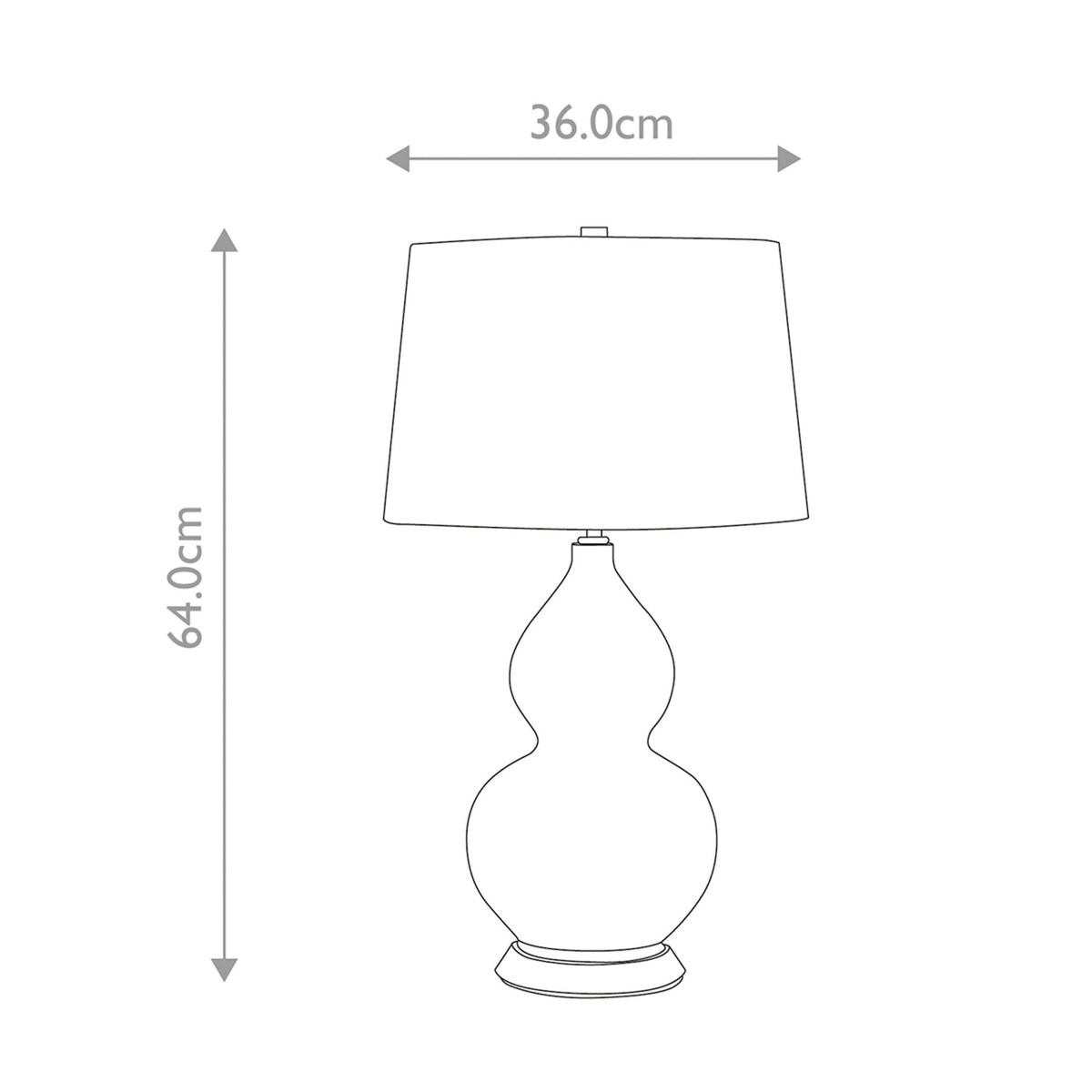 Isla Table Lamp in White with Polished Nickel Metalwork and Mallard Teal Shade