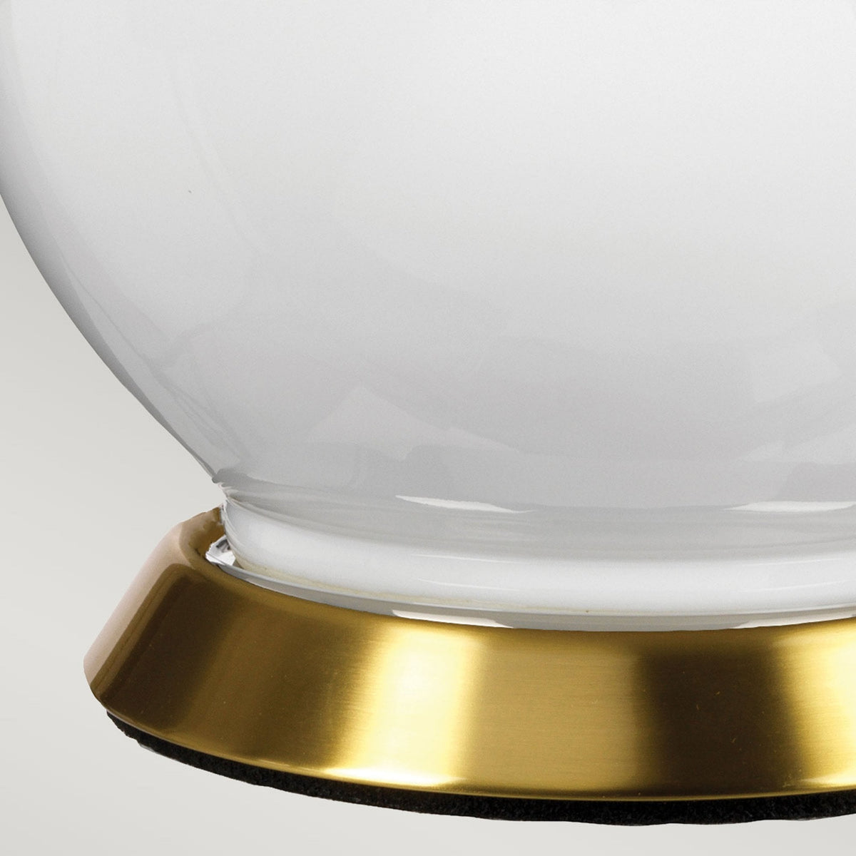 Isla Table Lamp in White with Aged Brass Metalwork and Bloom Purple Shade