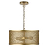 Fishnet 3 Light Pendant In Matt Gold