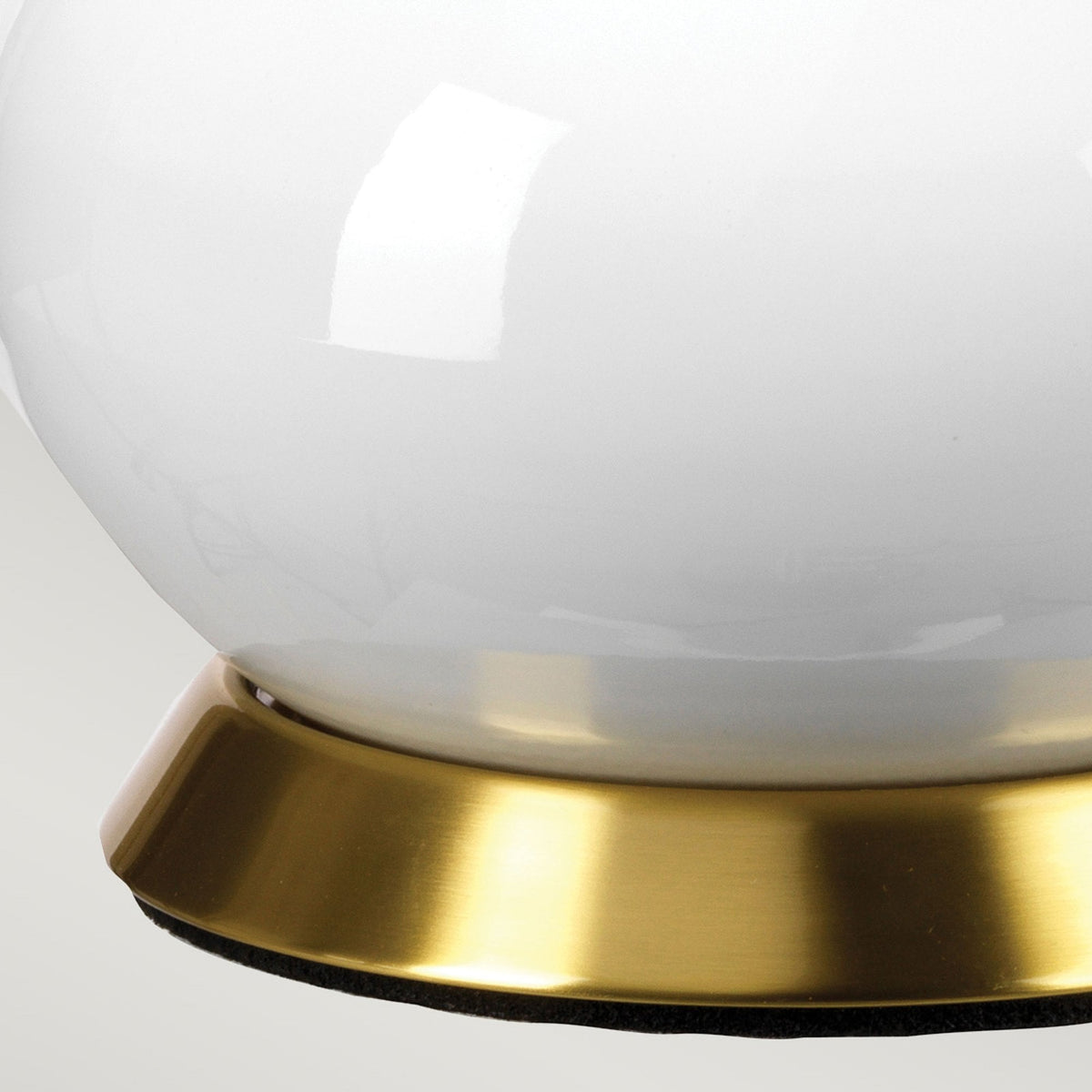 Milo Table Lamp with Aged Brass Metalwork and Feather Duck Egg Blue Pattern Shade