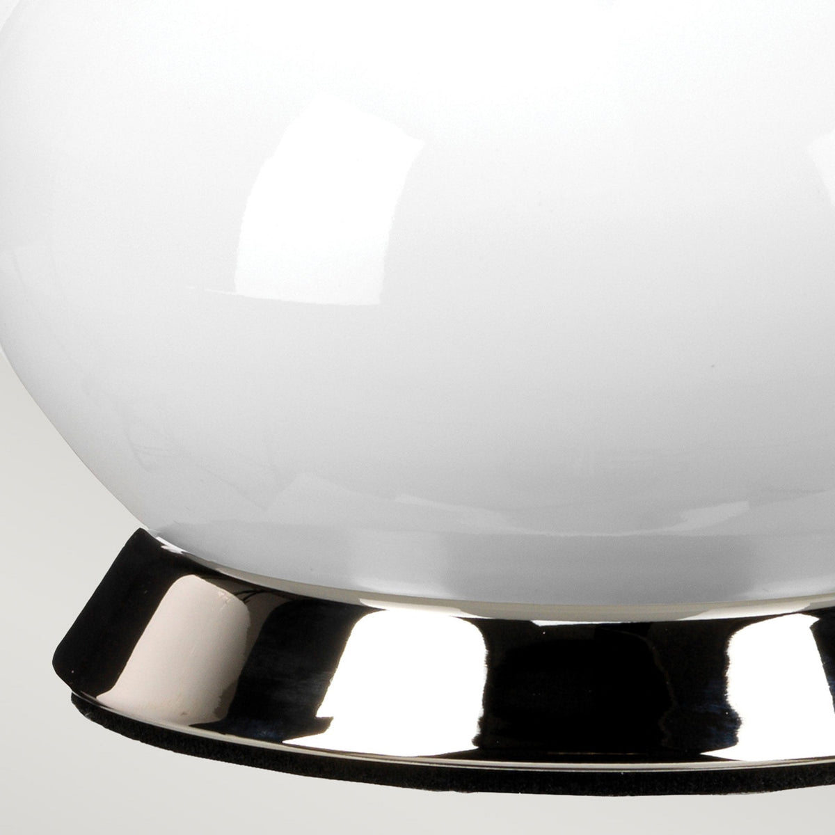 Milo Table Lamp with Polished Nickel Metalwork and Overture Thistle Pattern Shade