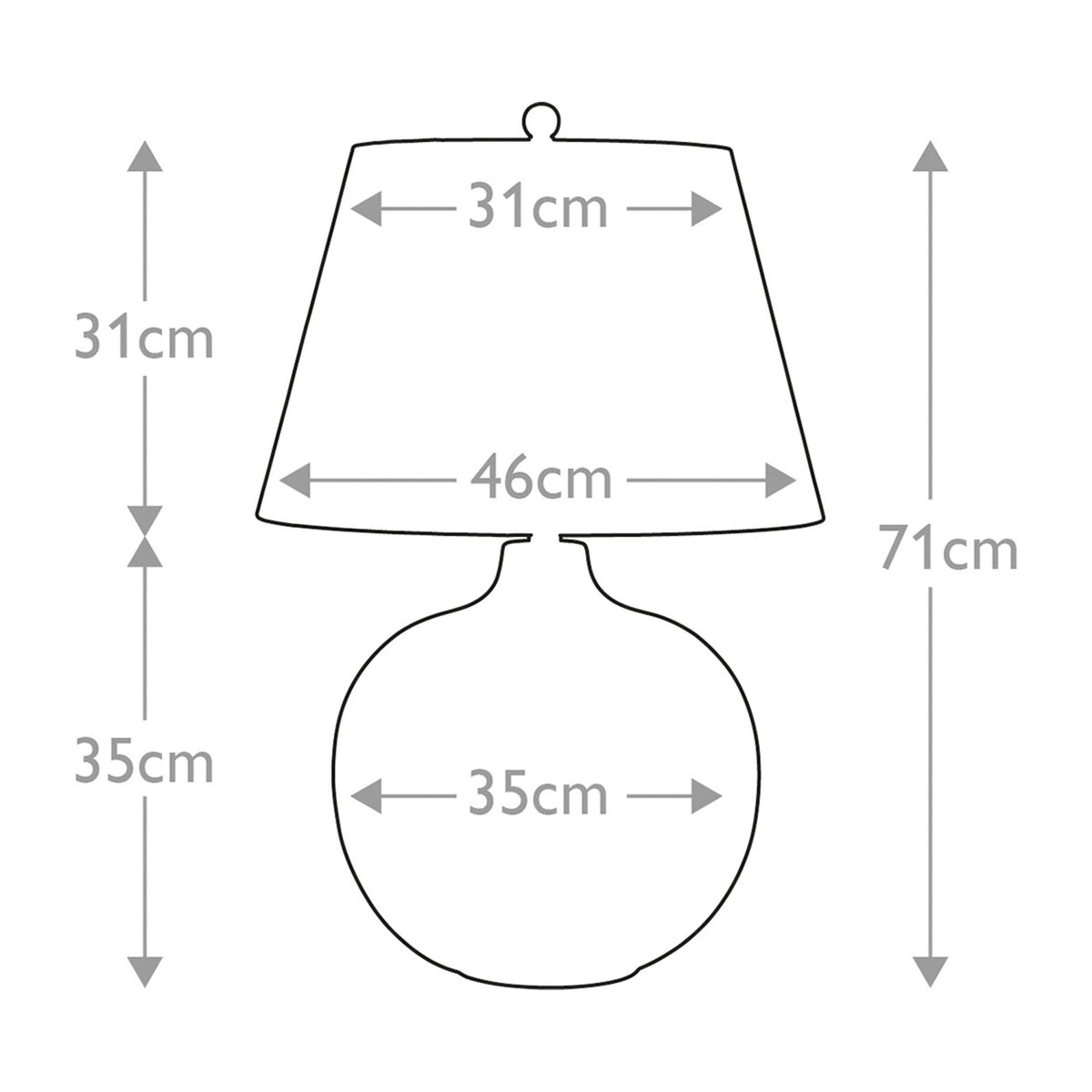 Ottoman Table Lamp with Lightly Crackled Bronze Metallic Glaze and Ivory Shade
