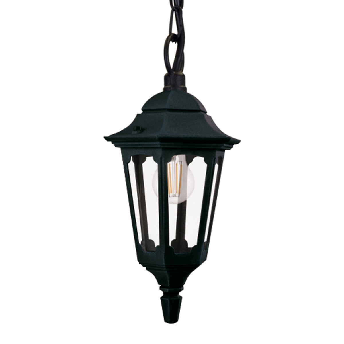 Parish Pendant Chain Lantern in Black