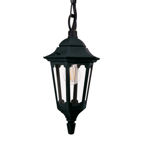 Parish Pendant Chain Lantern in Black