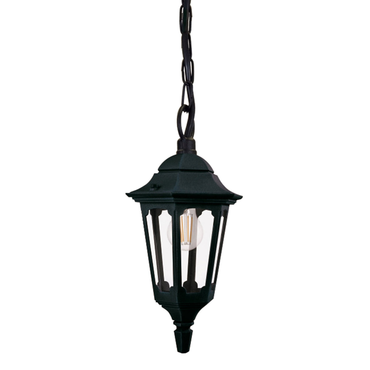 Parish Pendant Chain Lantern in Black
