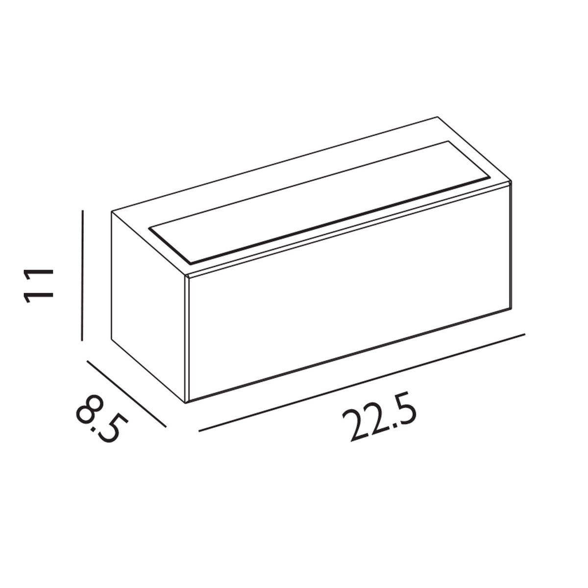 Asker Coastal IP65 Up and Down E27 Wall Light in Graphite
