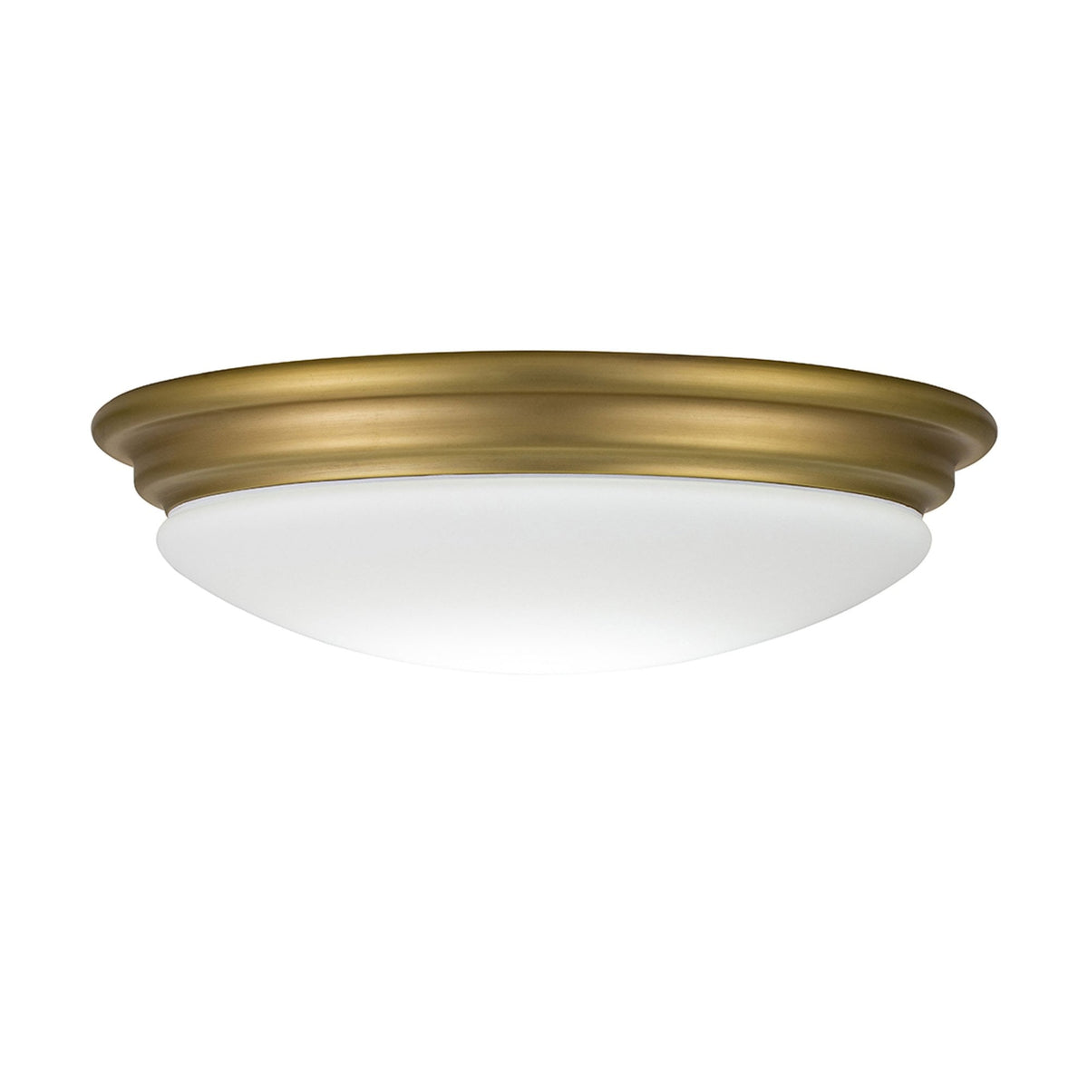Brompton IP44 Flush Mount Ceiling Light in Brushed Brass with Frosted Diffuser