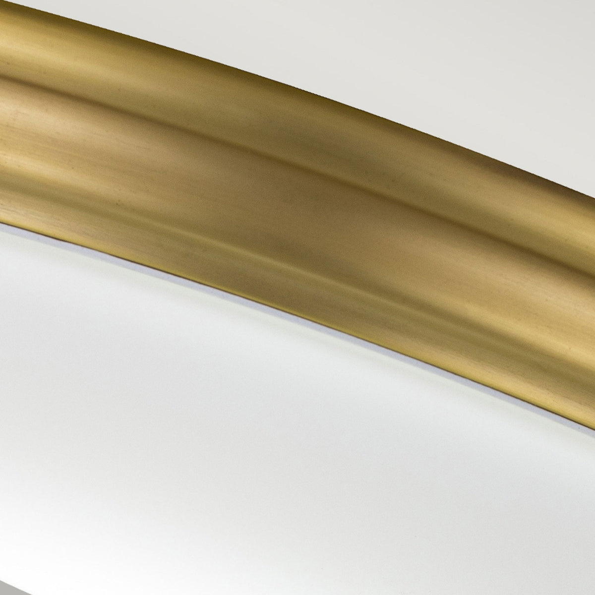 Brompton IP44 Flush Mount Ceiling Light in Brushed Brass with Frosted Diffuser