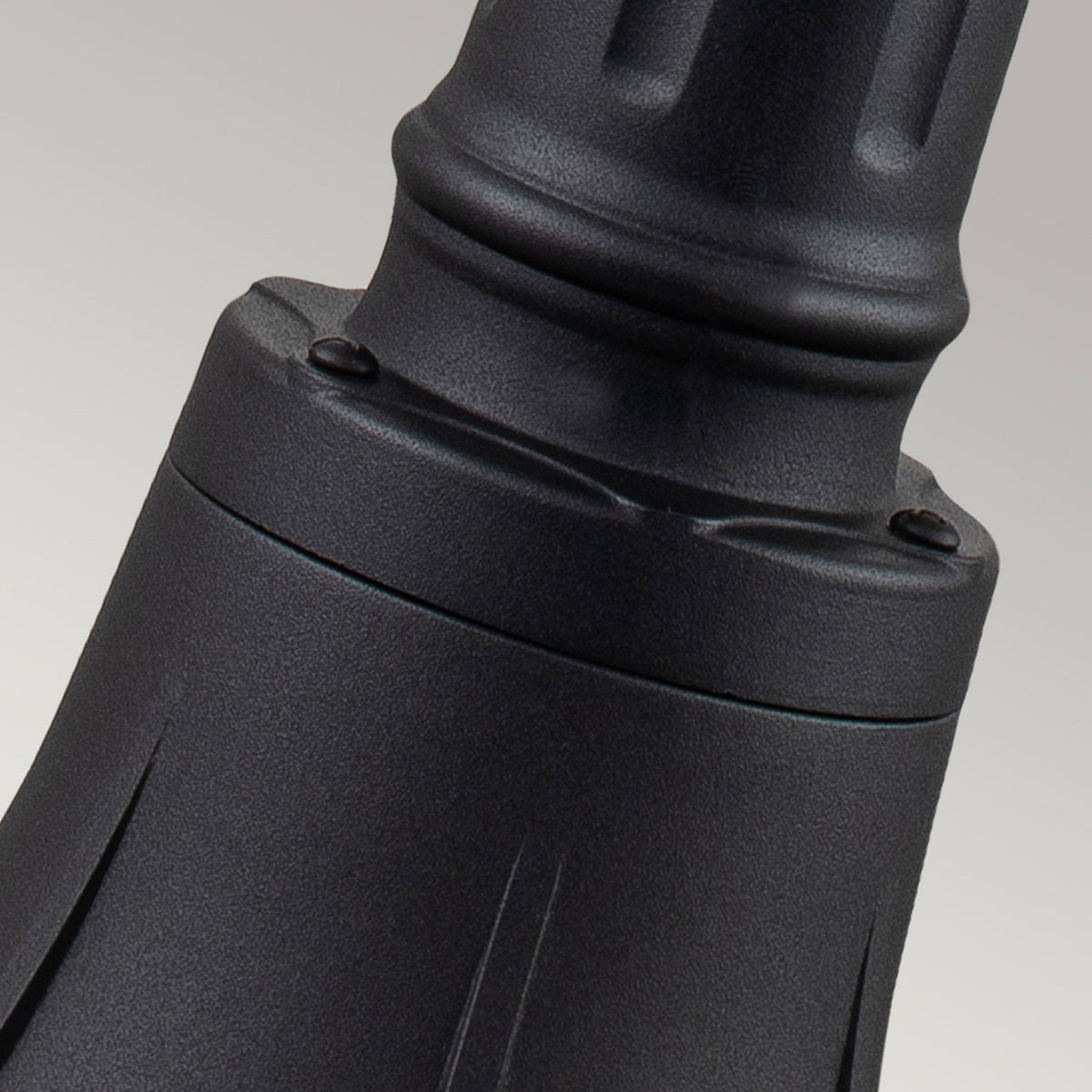 Bayview Medium IP44 Pillar Post Lantern in Black with Clear Bevelled Glass