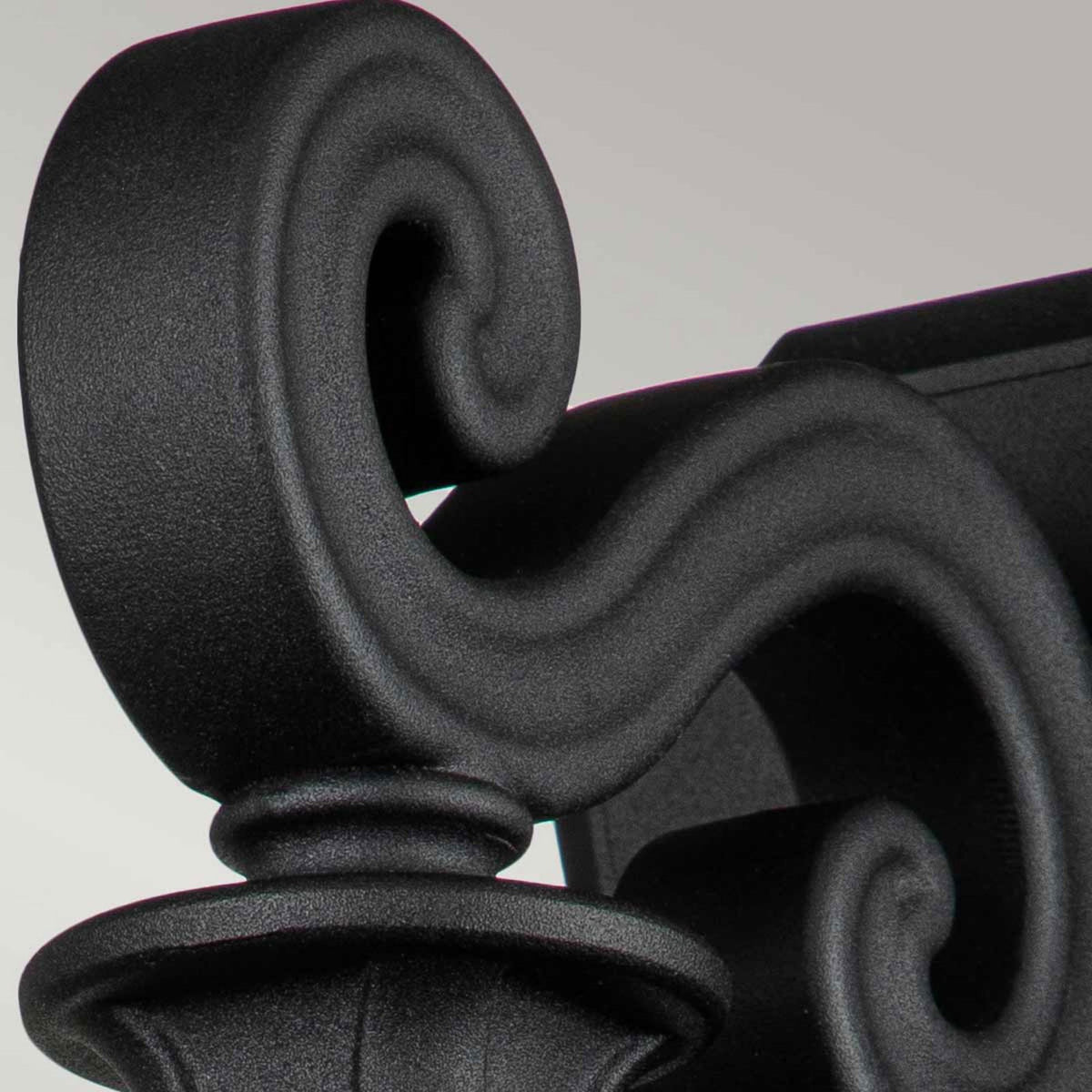 Bayview Large IP44 Wall Light Lantern in Black with Clear Bevelled Glass