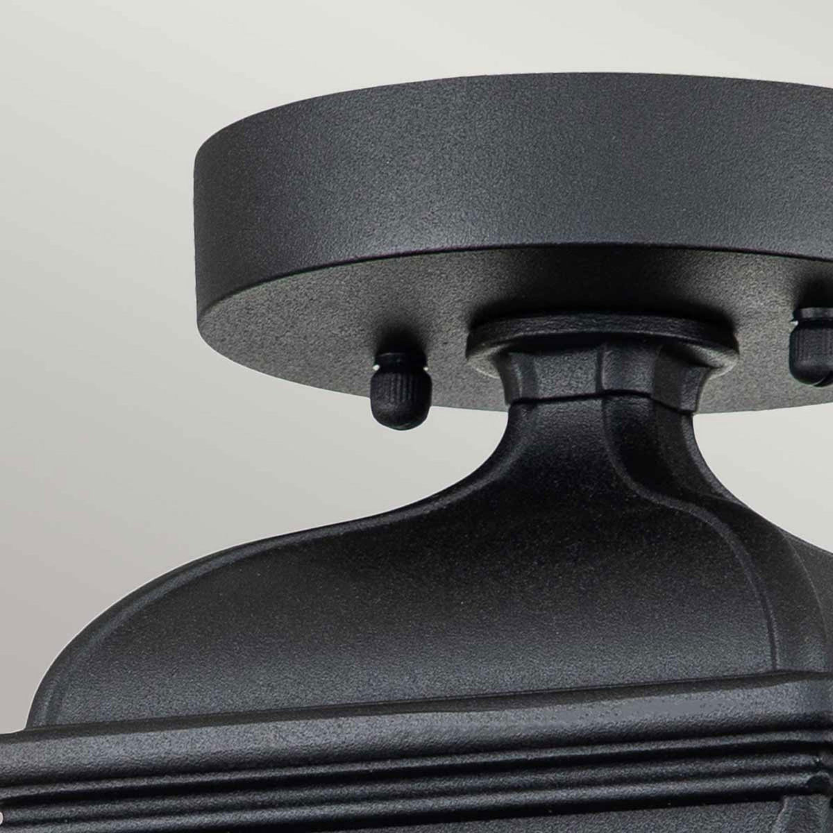 Bayview IP44 Porch Ceiling Lantern in Black with Clear Bevelled Glass