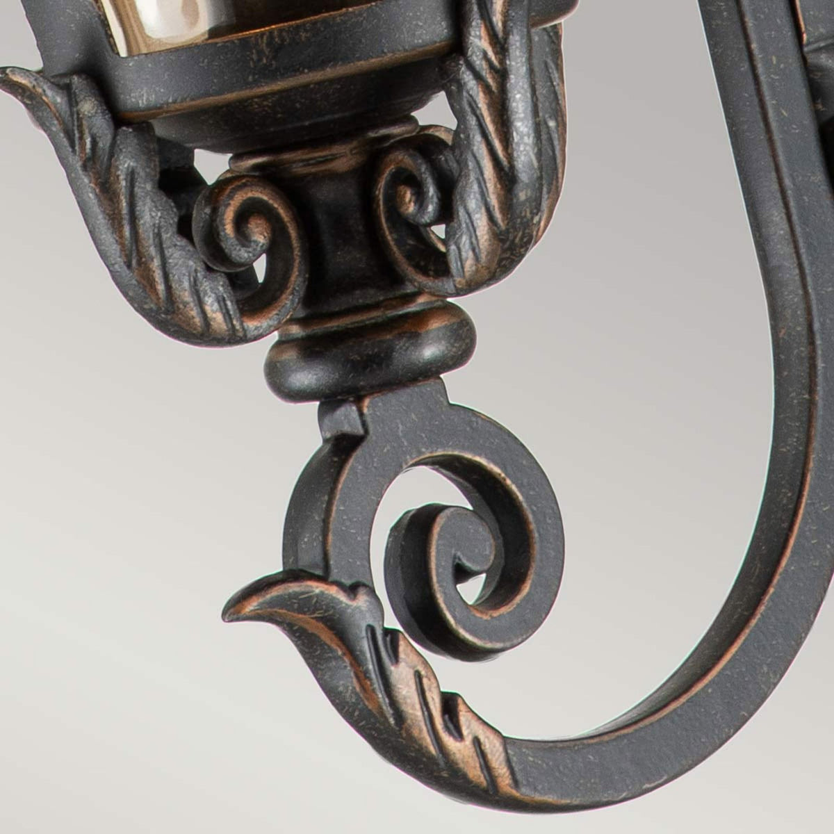 Baltimore Medium Wall Lantern in Weathered Bronze with Amber Tinted Blown Glass