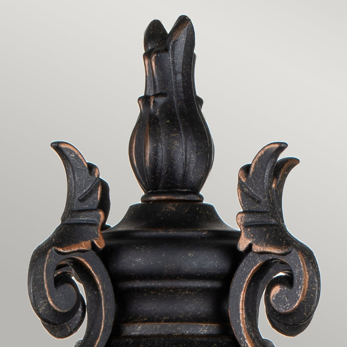 Baltimore Large Pedestal Lantern in Weathered Bronze with Amber Tinted Blown Glass