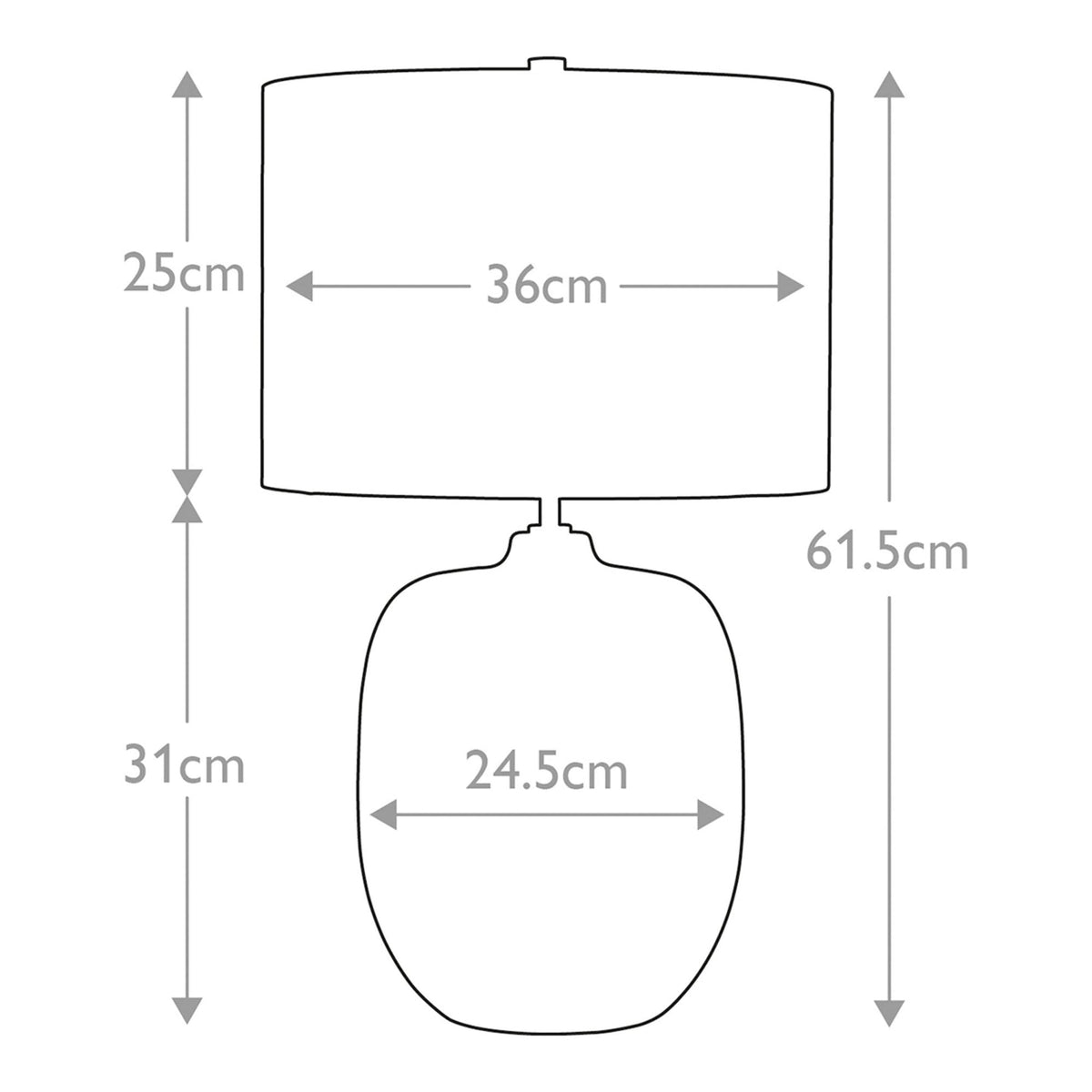 Chalk Farm Table Lamp with an Ivory Faux Silk Drum Shade