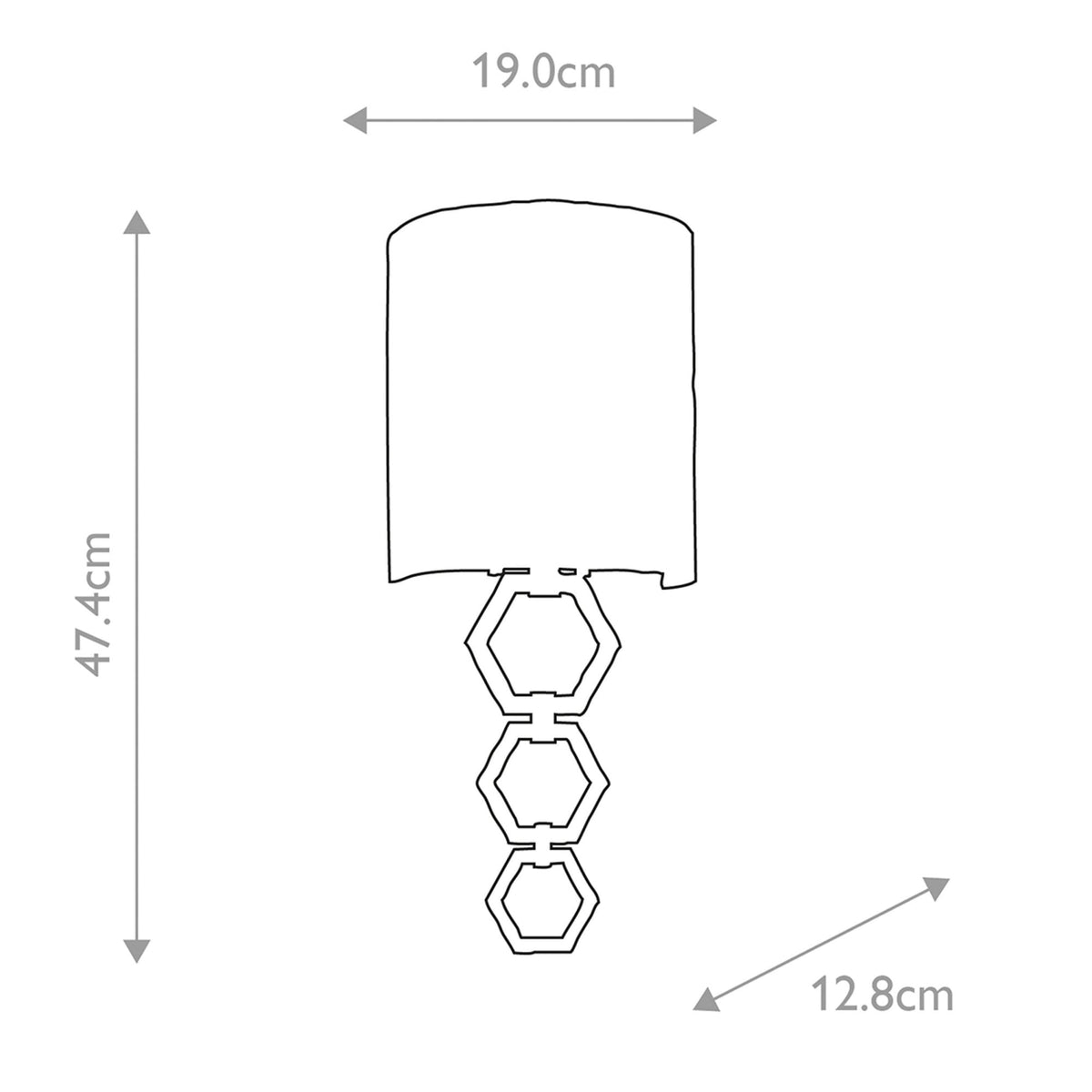 Clark Small Wall Light in Polished Chrome with Ivory Faux Silk Shade