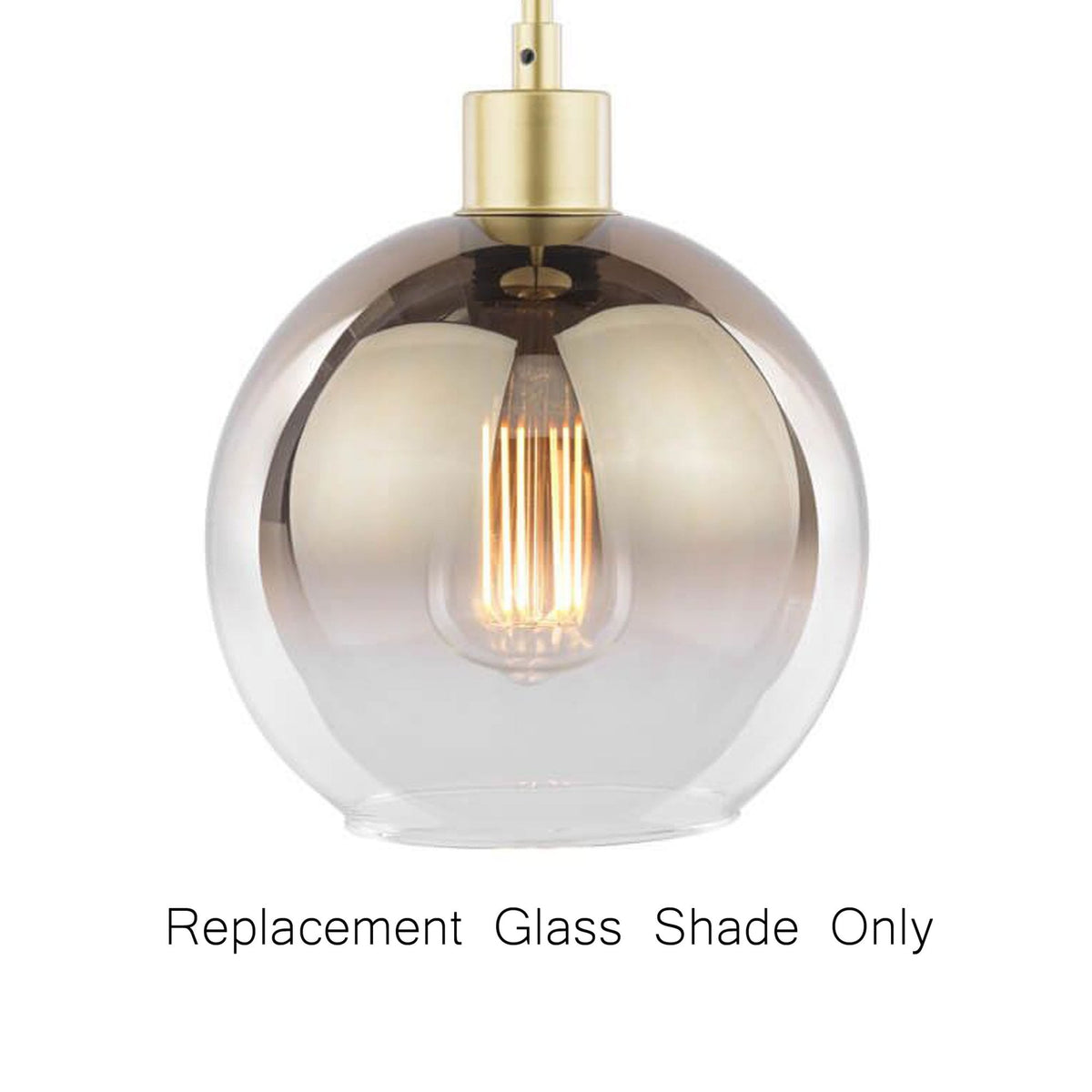 Replacement Gold & Smoked Glass Shade For The Dar Lycia Range