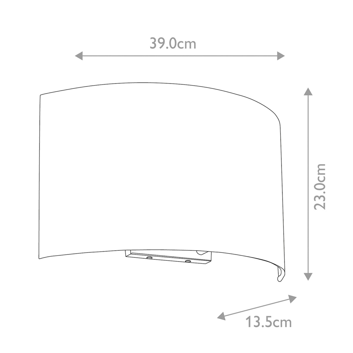 Cooper Large Curved Wall Light in Aged Brass with Ivory Faux Silk Shade