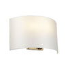 Cooper Large Curved Wall Light in Polished Chrome with Ivory Faux Silk Shade