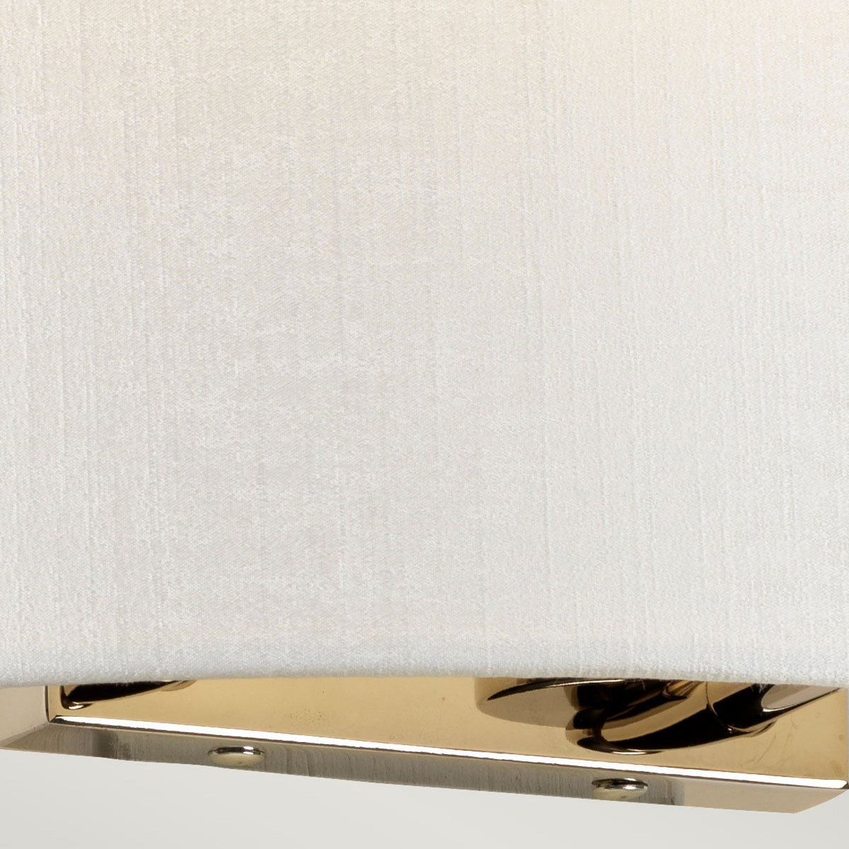 Cooper Large Curved Wall Light in Polished Chrome with Ivory Faux Silk Shade