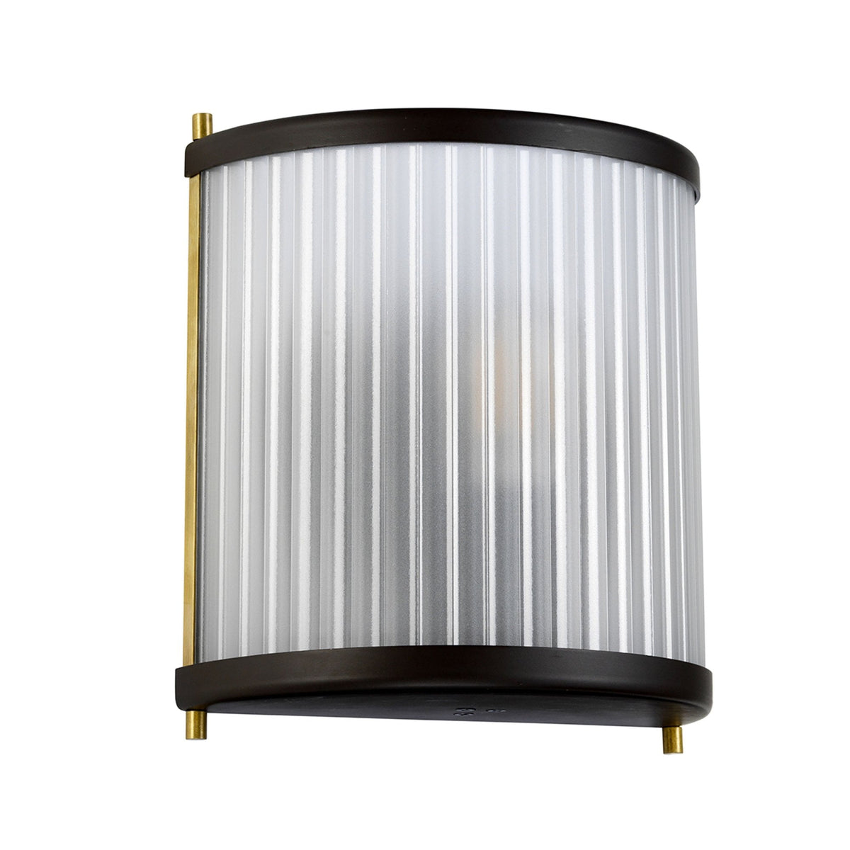 Corona Wall Light in Museum Bronze with Frosted Glass Diffuser