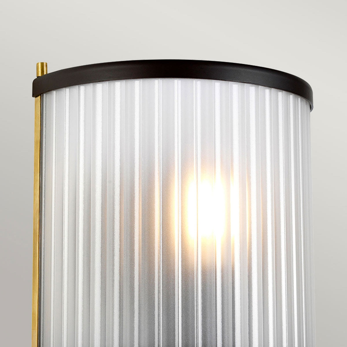 Corona Wall Light in Museum Bronze with Frosted Glass Diffuser
