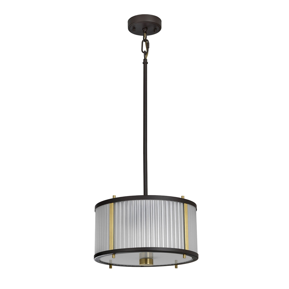 Corona Medium Pendant Flush or Semi Flush Light in Museum Bronze