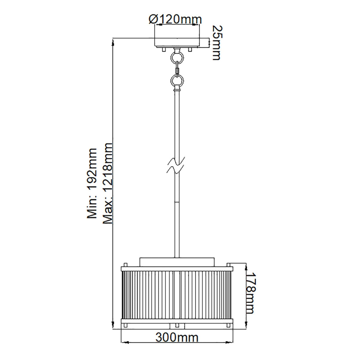 Corona Medium Pendant Flush or Semi Flush Light in White Satin