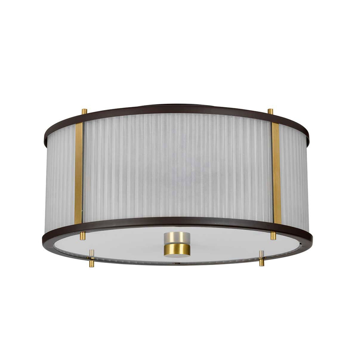 Corona Large Pendant Flush or Semi Flush Light in Museum Bronze