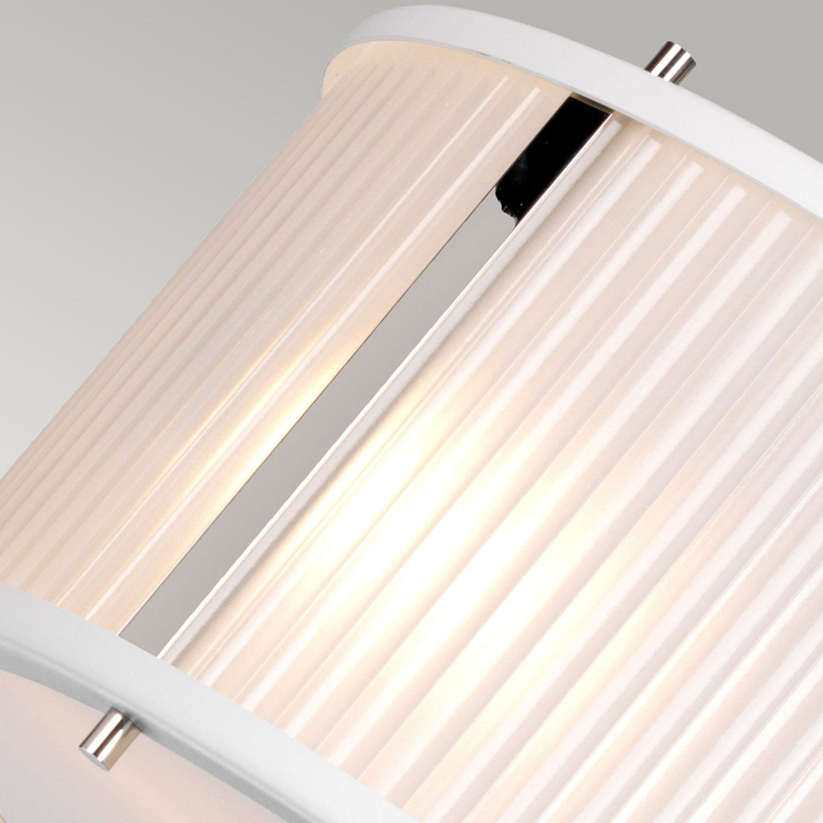 Corona Large Pendant Flush or Semi Flush Light in White Satin