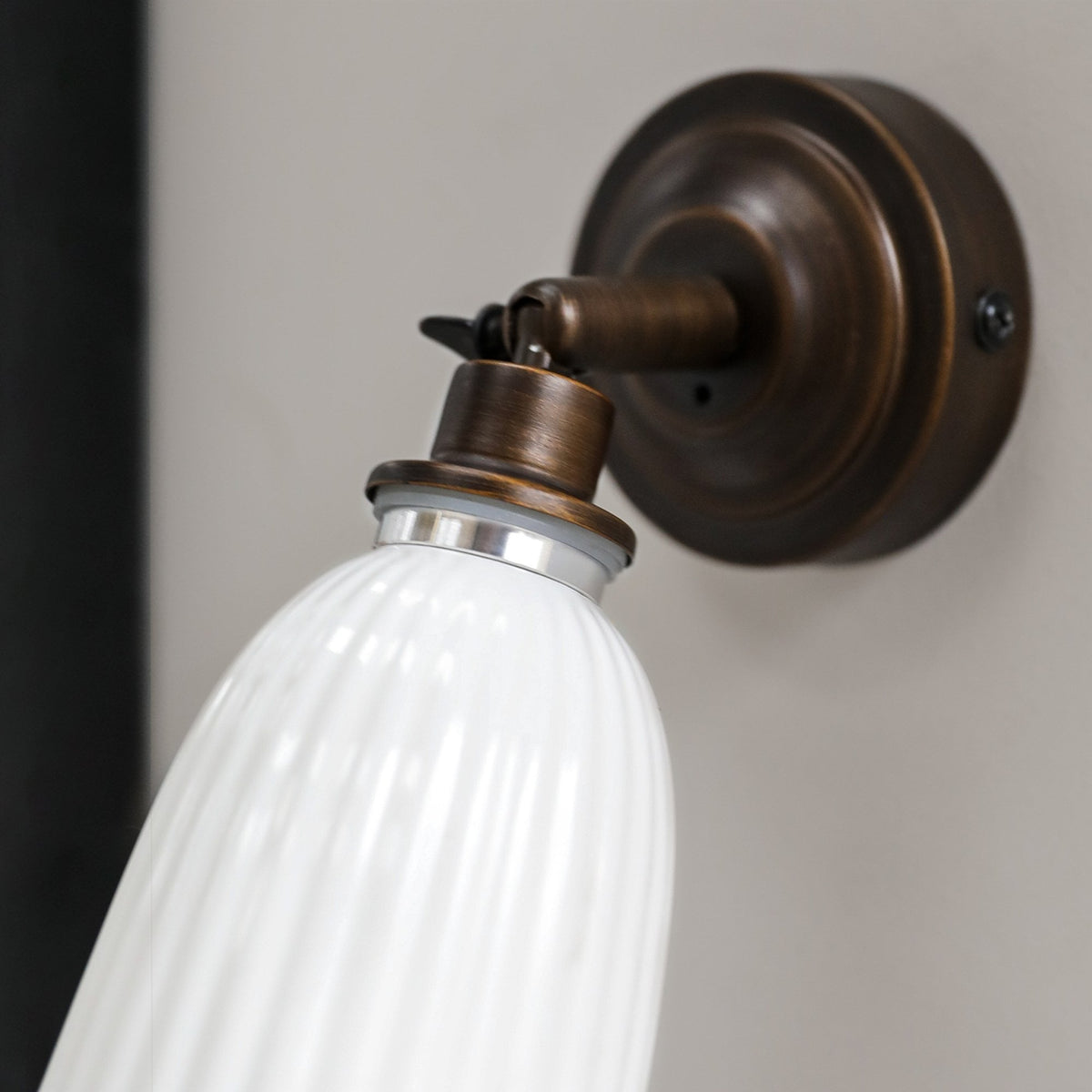 Alma Ceramic Bathroom Spot Light in Antique Bronze