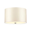 Fletcher 356mm Flush Ceiling Light with Ivory Shade and Polished Chrome Finial