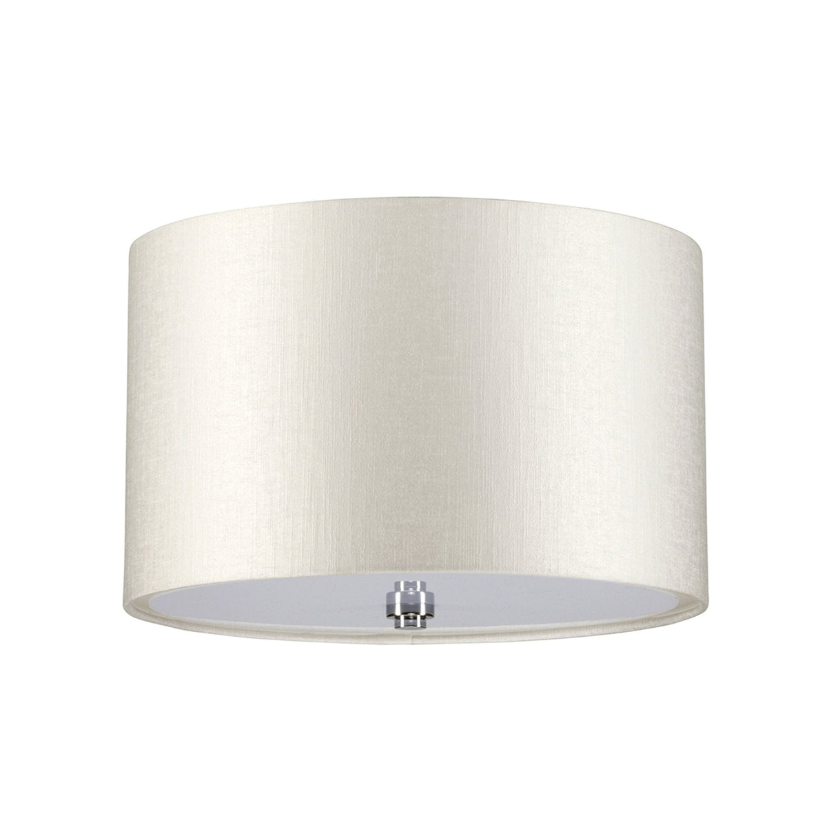 Fletcher 356mm Flush Ceiling Light with Ivory Shade and Polished Chrome Finial