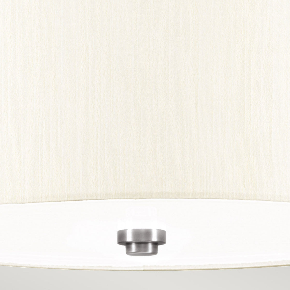 Fletcher 356mm Flush Ceiling Light with Ivory Shade and Polished Chrome Finial