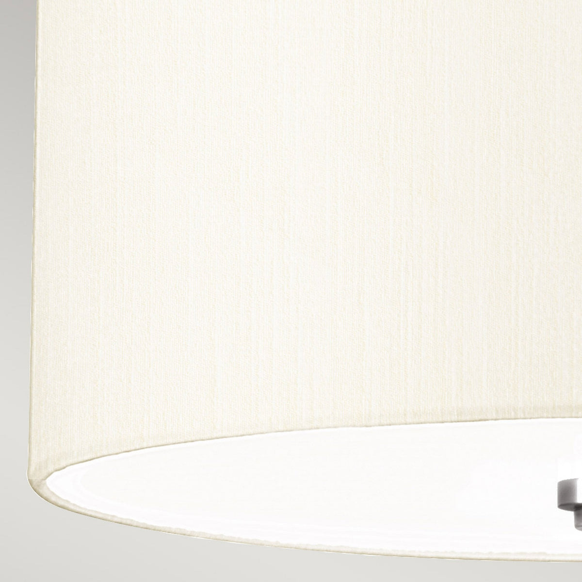 Fletcher 356mm Flush Ceiling Light with Ivory Shade and Polished Chrome Finial