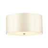 Fletcher 457mm Flush Ceiling Light with Ivory Shade and Polished Chrome Finial